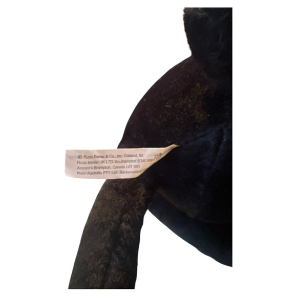 Russ Black Labrador Dog Plush Long Legs Arms Stuffed Hook And Loop Hanger 22" - Picture 6 of 8